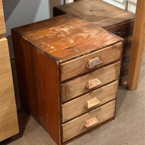 木製 4段 引き出し 小引き出し 収納家具 書類収納 wooden 4 drawer chest small storage cabinet