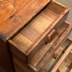 木製 4段 引き出し 小引き出し 収納家具 書類収納 wooden 4 drawer chest small storage cabinetの画像