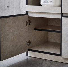 【取りに来られる方限定】ストーンホワイト キッチンカウンターの画像