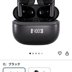 ワイヤレスイヤホン　ブラック　ノイキャンの画像