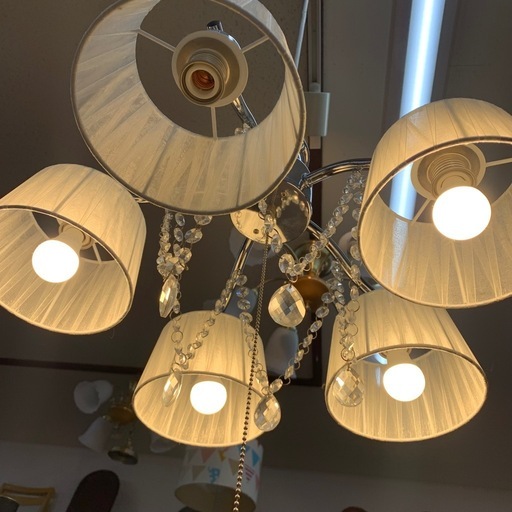 美原店 ニトリ ペンダントライト ソフィア 242P-5FNシャンデリア 5灯調