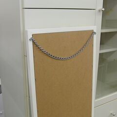 不二貿易 壁掛けミラー 約高さ147ｃｍ ホワイト 白 姿見 鏡 立てかけ 全身鏡 札幌 手稲の画像