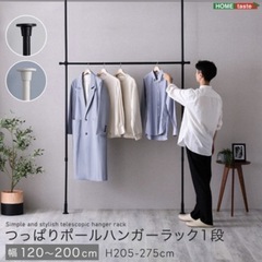 突っ張りハンガーラック一段の画像