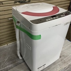SHARP 全自動洗濯機 6.0kg ES-GE60R-P 2016年製 動作確認済の画像