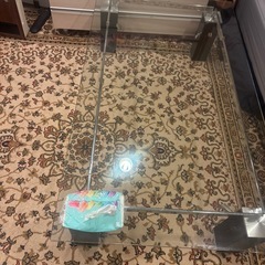 ニトリ　ガラスセンターテーブルの画像