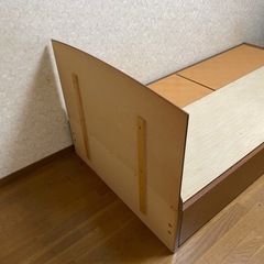 【急募】シングルベッド　ペットフレーム　収納付き　引き出し　ヘッドボードの画像