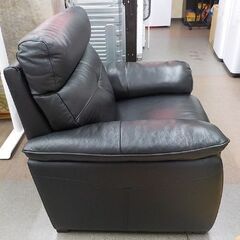 ④ 複数在庫あり! 1人掛けソファ 黒/ブラック レザー 幅105cm×奥行97cm×高さ91cm 1Pソファ 革製 西岡店の画像
