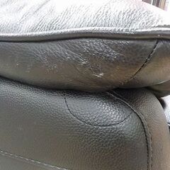 ④ 複数在庫あり! 1人掛けソファ 黒/ブラック レザー 幅105cm×奥行97cm×高さ91cm 1Pソファ 革製 西岡店の画像