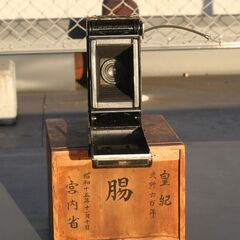 実写OK超希少菊紋昭和15年恩賜写真機！本体ドイツ、ハインケルアグフア社製　蛇腹折り畳み式の画像