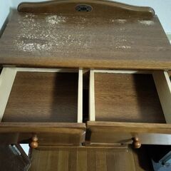 木製電話台　キャビネット　1月4日家具無料お渡し会の画像