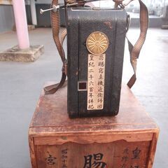 実写OK超希少菊紋昭和15年恩賜写真機！本体ドイツ、ハインケルアグフア社製　蛇腹折り畳み式の画像