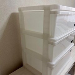 ニトリ　3段収納ケースの画像