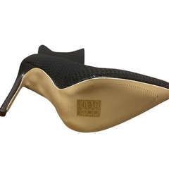 ニットショートブーツ ヒール ブラック 22.0〜22.5cm（EU35）新品の画像