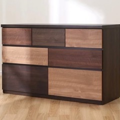 ニトリ　ローチェスト(ランダム 120LC DBR)の画像