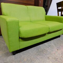 【JM948】ソファ 特価 2Pソファ 2人掛け グリーン 幅約124cmの画像