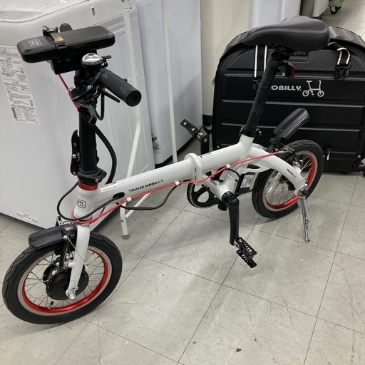 トランスモバイリー　4.0Ahバッテリー14インチ折りたたみ電動アシスト自転車　　別売りキャリーケース付き