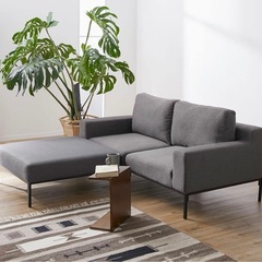 ※値下げ有　LOWYA 3人がけ　カウチソファー の画像