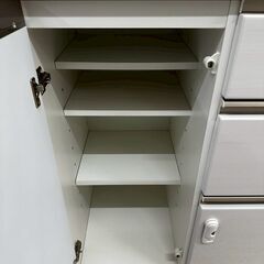 ★リユースのサカイ高崎店★TJ13812 NITORI 食器棚 白 H200.5×D45×W120 クリーニング済みの画像