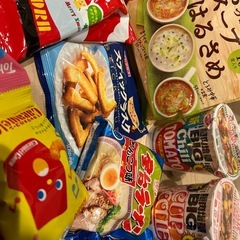 ラーメン、春雨、お菓子セットの画像