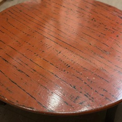 木製 座卓 丸座卓 円卓 ローテーブル 和家具 古家具 wooden low table round table japanese style tableの画像