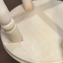 スツール 木製スツール 白 ホワイト シャビー シャビーシック 丸スツール wooden stool white shabby chic round stoolの画像