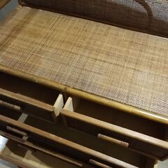 「無料」籐 ラタン4段チェスト（タンス）「無料」の画像