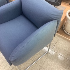 【ジモティー割引で最大15％OFF⭐️】LINEA JAPAN　パーソナルチェア　1人掛けチェア　ブルーの画像