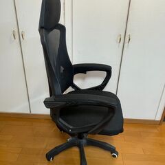 オフィスチェア メッシュ フットレスト付き ハイバック 昇降の画像