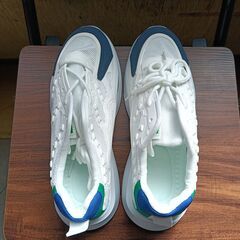 新品 26cm メンズ スニーカー ホワイト 厚底 シューズ 普段着 識別番号:【N614-S】の画像