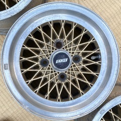 ENKEI メッシュ ゴールド 13inc. 114.3 貴重なセンターキャップ付 4本 旧車 当時物の画像