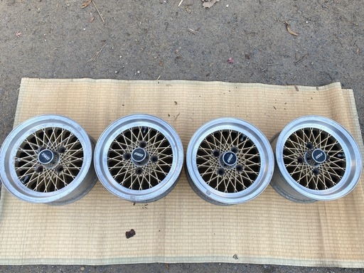 ENKEI メッシュ ゴールド 13inc. 114.3 貴重なセンターキャップ付 4本