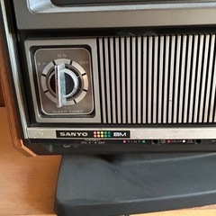 昭和レトロ　サンヨー製14インチブラウン管TV オブジェとしての画像