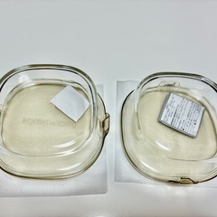 武蔵小杉★新品★iwaki パック＆レンジ角型2点セット 耐熱ガラスの画像