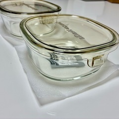 武蔵小杉★新品★iwaki パック＆レンジ角型2点セット 耐熱ガラスの画像