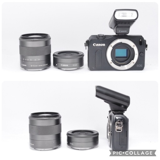 安心フルセット✨Canon EOS M ダブルレンズ ダブルズームキットバッグ