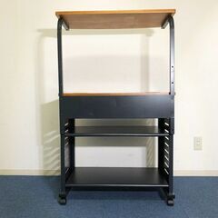 ELECOM パソコンラック YDN-75H スライド引出し・可動式棚板2枚・配線コード通し可能 エレコム ハイタイプシステム机 キャスター付きの画像