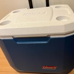 中古美品　コールマン大型ホイールクーラーボックス・６０QT・車輪付き　引き取りに来られる方限定の画像