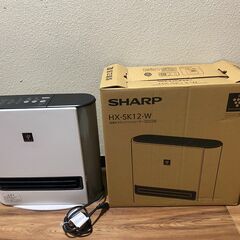 シャープ プラズマクラスター加湿セラミックファンヒーター HX-SK12-W [プレミアムホワイト]の画像