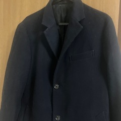 ジーユー毛混　メンズコート　黒　Lサイズの画像