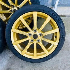 ホイール、タイヤ　5穴　17インチ　PCD114.3 ゴールド　マツダ　NCロードスター　純正オプション　205/17/45 4本の画像