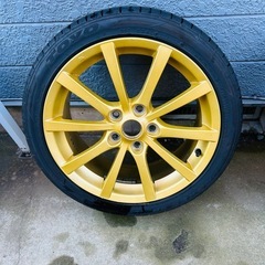 ホイール、タイヤ　5穴　17インチ　PCD114.3 ゴールド　マツダ　NCロードスター　純正オプション　205/17/45 4本の画像