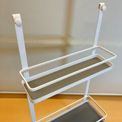 山崎実業 レンジフード調味料ラック 3段 tower（ホワイト）の画像