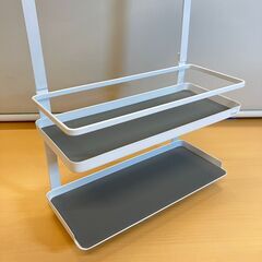 山崎実業 レンジフード調味料ラック 3段 tower（ホワイト）の画像