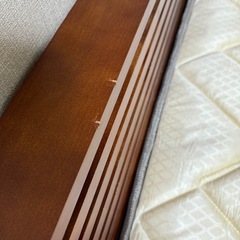 木製Wベッド コンセント2口付きの画像