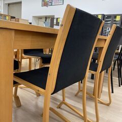 A-1017【リユースのサカイ野々市店】ジモティ来店特価‼ ダイニングセット４人用 こたつ付き 木製/ナチュラル クリーニング済みの画像