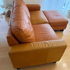 イタリア製オイルレザーGullam グラムソファ DOUBLEDAY ダブルデイの画像