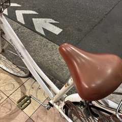 SOUTHERNPORT コーナン シティサイクル 自転車 ホワイト かご付きの画像