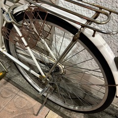 SOUTHERNPORT コーナン シティサイクル 自転車 ホワイト かご付きの画像