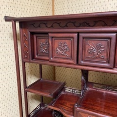 【急募】唐木家具　紫檀飾り棚　茶箪笥　アンティークの画像
