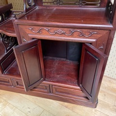 【急募】唐木家具　紫檀飾り棚　茶箪笥　アンティークの画像